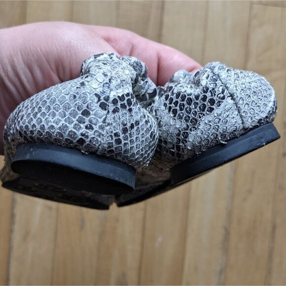 Tory Burch | Grey Snake Print Reva Ballet Flats - Picture 5 of 5